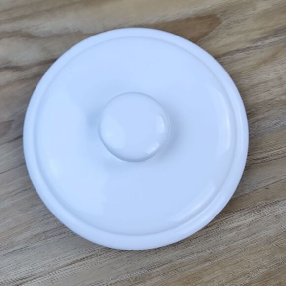 🔹️Mud Pie White Ceramic "Bean Me Up" Bean Pot w/Lid - Picture 7 of 11